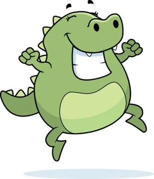 Lizard  Jumping Stock Illustration