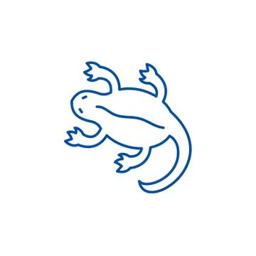 Lizard line icon concept. Lizard flat vector symbol, sign, outline illustration Stock Illustration