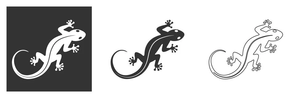 Lizard logo. Isolated lizard on white background Stock Illustration