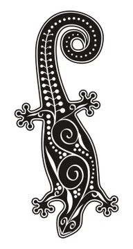 Lizard Paisley Stock Illustration