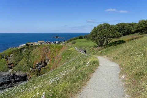Lizard Point England - 9 June 2024 - Walk around Lizard Point on the South .. Stock Photos
