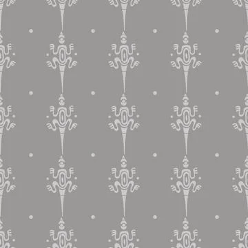 Lizard seamless pattern. Abstract texture. Vector illustration in Maori style Stock Illustration