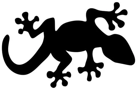 Lizard silhouette Stock Illustration