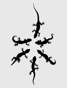 Lizard Silhouette Illustrazione stock