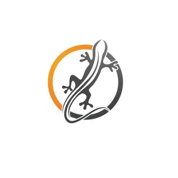 Lizard symbol icon vector Stock Illustration
