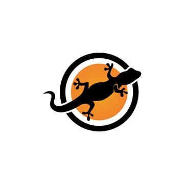 Lizard symbol icon vector Stock Illustration