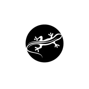 Lizard symbol icon vector Stock Illustration