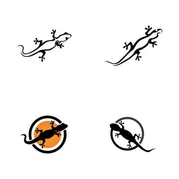 Lizard symbol icon vector Stock Illustration