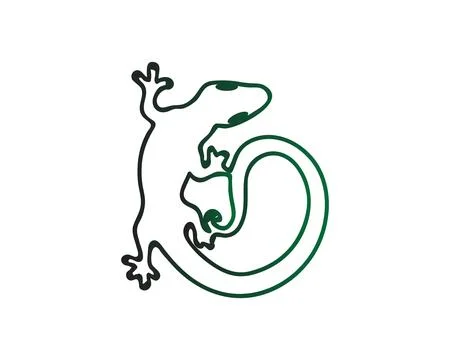 Lizard vector, design, animal, and reptile, gecko Stock Illustration