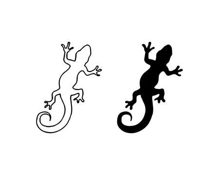 Lizard vector, design, animal, and reptile, gecko Stock Illustration