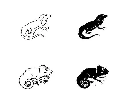 Lizard vector, design, animal, and reptile, gecko Stock Illustration