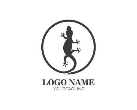 Lizard vector illustration logo Stock Illustration