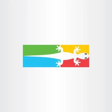 Lizard vector logo icon symbol Illustrazione stock