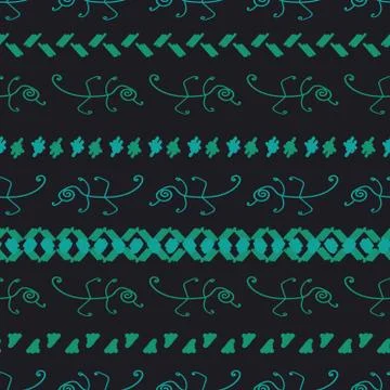 Lizards seamless vector ethnic pattern Stock Illustration