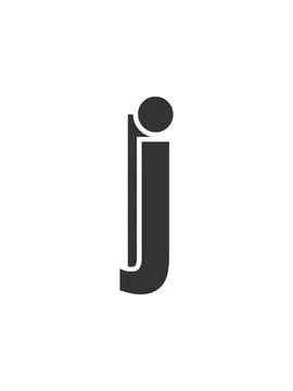 LJ creative geometric initial based modern and minimal logo. Letter l j tre.. 库存插图