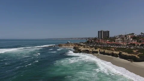 LJ Flying over waves Stock Footage 88557360