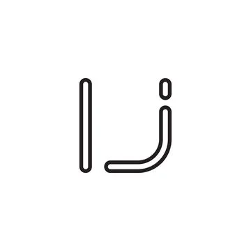 Lj initial letter vector logo icon Stock Illustration