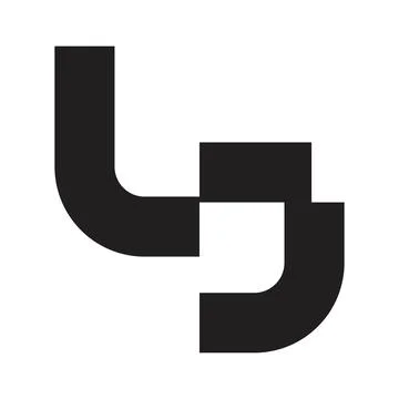 Lj initial letter vector logo 库存插图