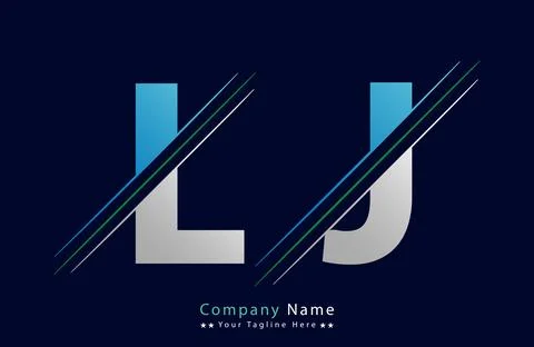 LJ Letter logo design vector template. Stock Illustration