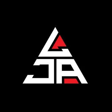 LJA triangle letter logo design with triangle shape. LJA triangle logo desi.. Stock Illustration