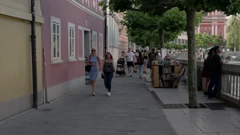Ljubljana Walk Stock Footage
