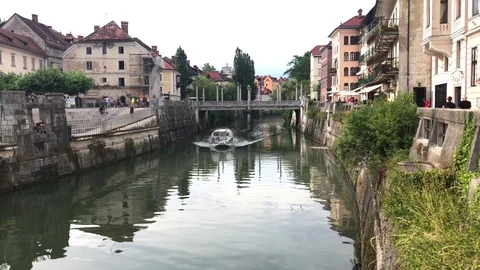 The Ljubljanica 스톡 동영상 112042601