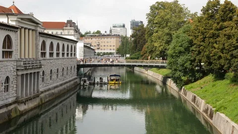 Ljubljanica river Stock Footage 87712841