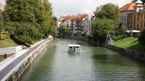 Ljubljanica river Stock Footage 87713295