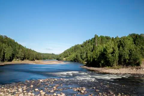 Ljungan River in Sweden Stock Photos