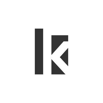 LK creative geometric initial based modern and minimal logo. Letter l k tre.. Stock Illustration