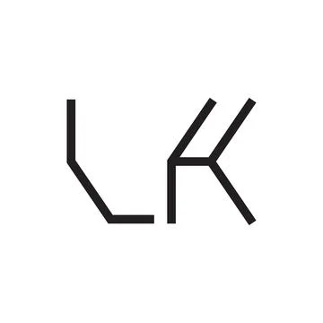 Lk initial letter vector logo icon Illustrazione stock