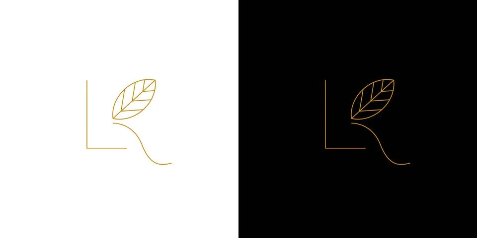 LK letter initial logo design is natural and luxury Stock Illustration