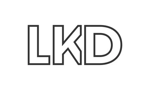 LKD logo design template with strong and modern bold text. Initial based ve.. Stock Illustration