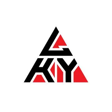 LKY triangle letter logo design with triangle shape. LKY triangle logo desi.. Stock Illustration