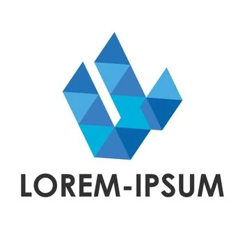 LL, IL initials 3d blue diamond vector illustration and logo Stock Illustration