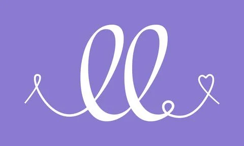 LL initial wedding monogram calligraphy vector illustration. Hand drawn let.. Stock Illustration