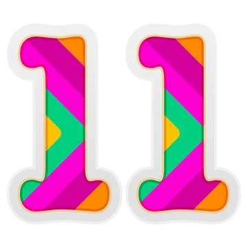 LL, Nice font with nice color fill Stock Illustration