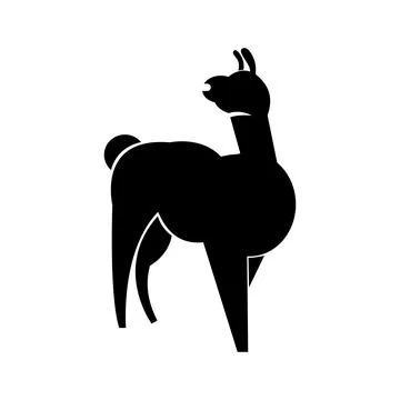 Llama animal iconic logo vector Stock Illustration