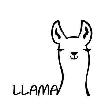 Llama icon image. logo Vector illustration. Stockillustratie