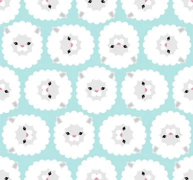 Llama pattern seamless. Lama alpaca background. cartoon vector ornament. Baby 스톡 일러스트