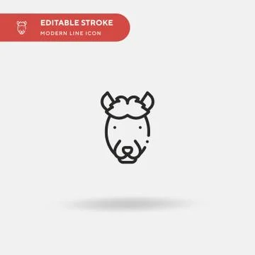 Llama Simple vector icon. Illustration symbol design template for web mobile  Illustrazione stock