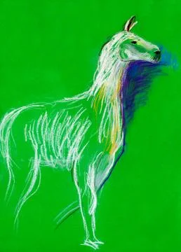 Llama sketch Foto stock