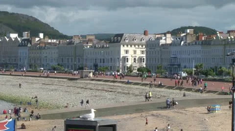 Llandudno Promenade Stock Footage 12365146