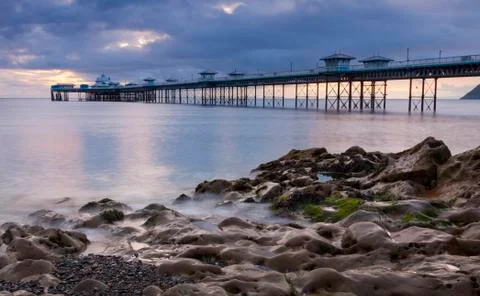 Llandundo beach at sunrise Stock Photos
