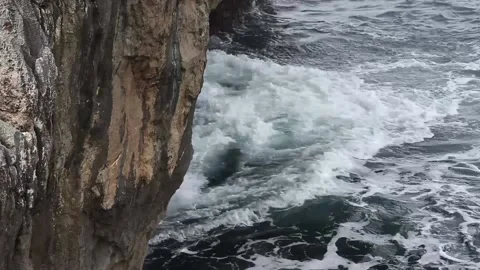 Llanes cliffs in Spain Stock Footage 135892582