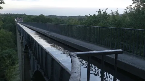 Llangollen Canal at Pontcysyllte Stock Footage 72595162