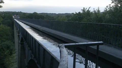 Llangollen Canal at Pontcysyllte Stock Footage 98295319