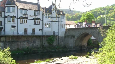 Llangollen River Dee Stock Footage 8357673