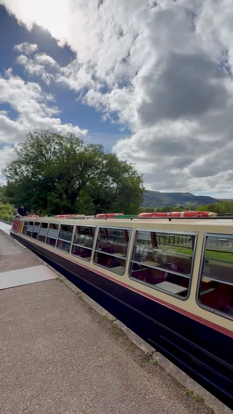 Llangollen, UK 2026 Sep 06 Pontcysyllte Aqueduct Stock Footage 344817019