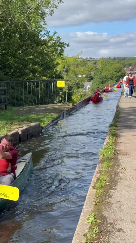 Llangollen, UK 2026 Sep 06 Pontcysyllte Aqueduct Stock Footage 344817090